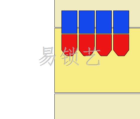 简单的单钩开启和撞匙工具开启原理图